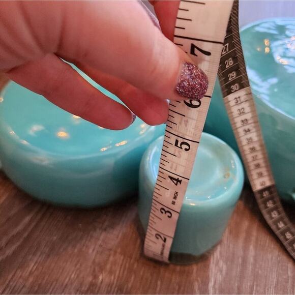 Jaska of California Cascade Ware Blue with Brown Drip Vintage 2 serving Bowls - Picture 7 of 16